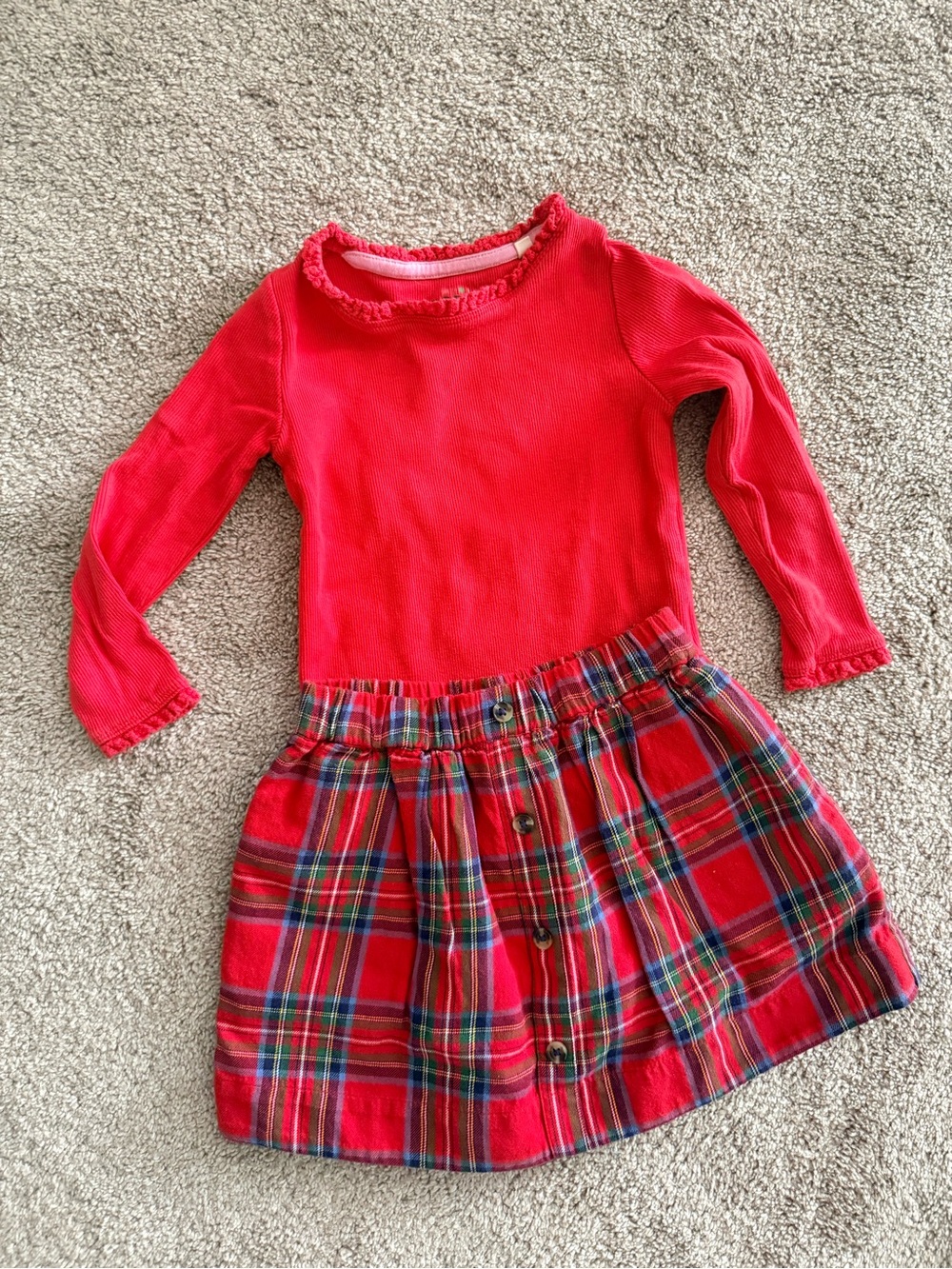 Mini Boden skirt and top outfit